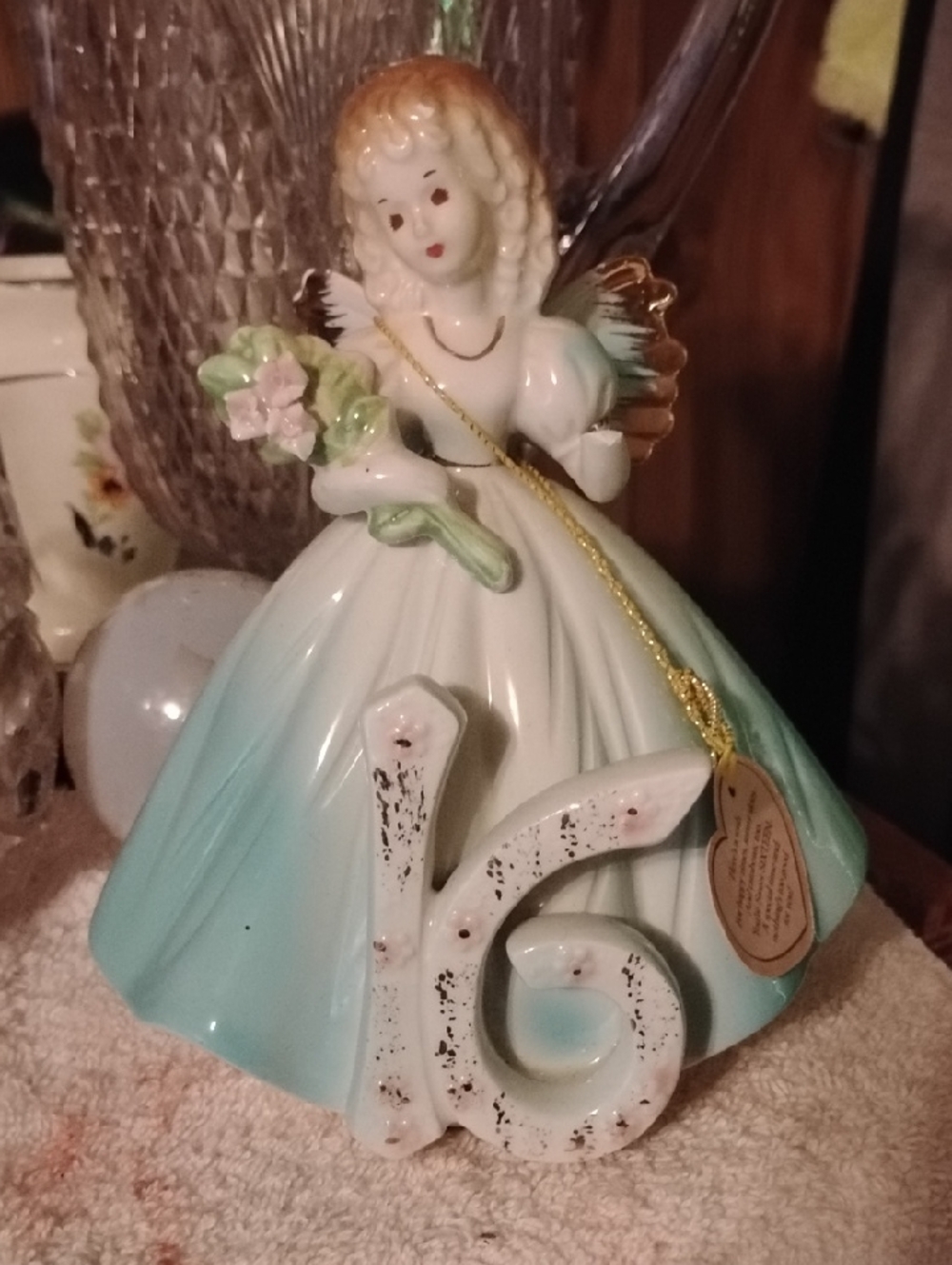 Vintage Josef Originals "Sixteen Year" Birthday Angel Figuring